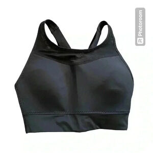 ATHLETA high impact‎ black neck athletic sports bra XS